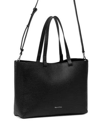 Marc O'polo Medium Logo-print Tote Bag In Black
