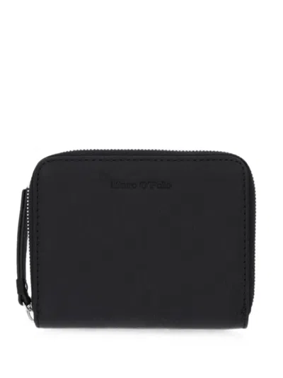 Marc O'polo Medium Logo-debossed Zip Wallet In Black