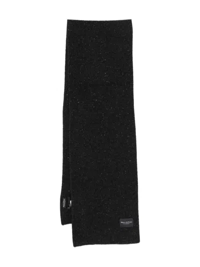 Marc O'polo Melange-effect Scarf In Gray