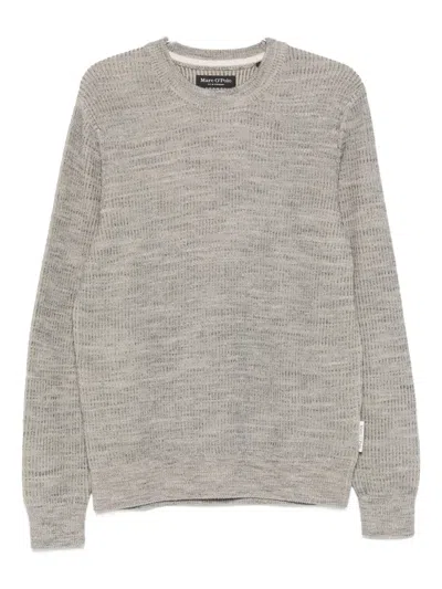 Marc O'polo Mélange-effect Sweater In Metallic