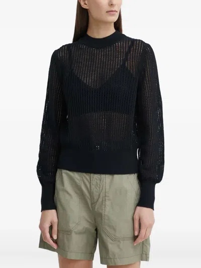 Marc O'polo Open-knit Sweater In Black