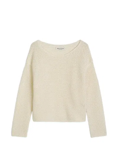 Marc O'polo Open-knit Long-sleeve Sweatshirt In Multi