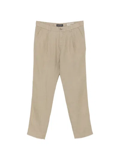 Marc O'polo Osby Pleated Tapered-fit Trousers In Neutral