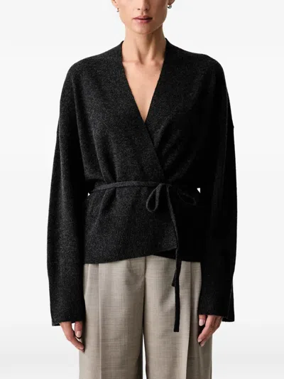 Marc O'polo Oversized Wrap Cardigan In Black