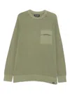 Marc O'polo Patch-pocket Raglan-sleeve Sweater In Green