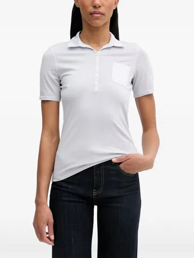 Marc O'polo Patch-pocket Short-sleeve Polo Shirt In Blue
