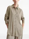 Marc O'polo Patterned Button-up Shirt In Gold