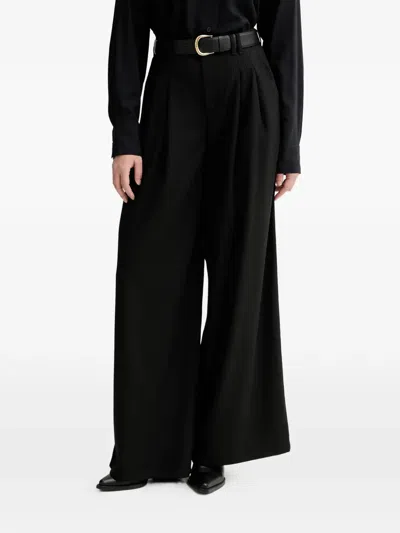 Marc O'polo Pinstripe Pleated Trousers In Black