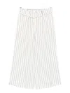 Marc O'polo Pinstriped Belted Trousers In White