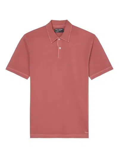 Marc O'polo Pique Short-sleeve Polo Shirt In Pink