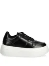 Marc O'polo Platform Lace-up Trainers In Black