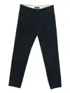 Marc O'polo Pleated Cotton Trousers In Blue