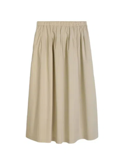 Marc O'polo Pleated Elasticated-waist Midi Skirt In Neutral