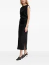 Marc O'polo Pleated Midi Dress In Black
