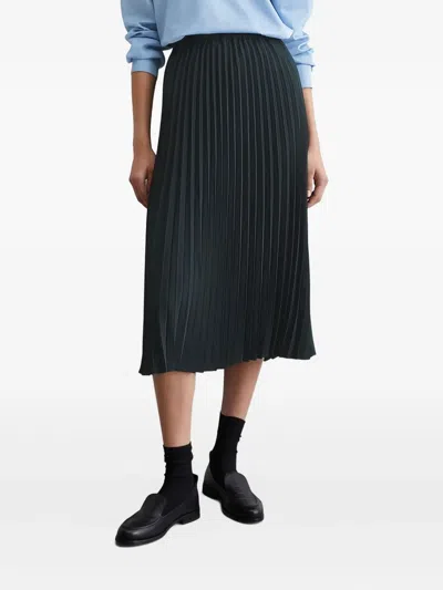 Marc O'polo Pleated Midi Skirt In Black