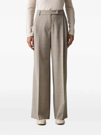 Marc O'polo Pleated Wide-leg Trousers In Neutral