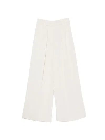 Marc O'polo Pleated Wide-leg Trousers In White