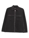 Marc O'polo Pocket Zip-up Overshirt In Black