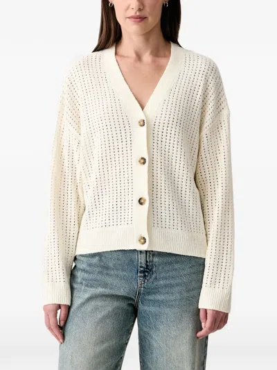 Marc O'polo Pointelle-knit Cardigan In Neutrals