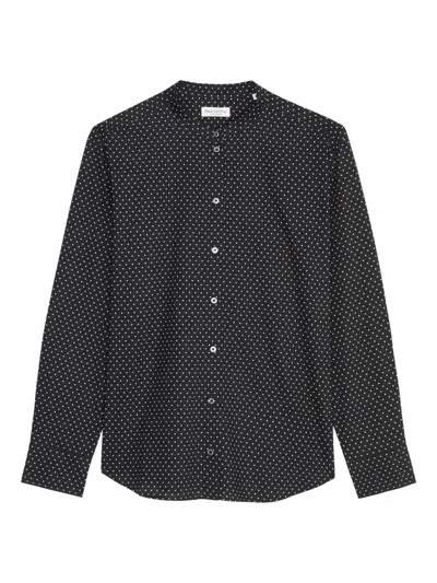Marc O'polo Polka Dot Button-up Shirt In Black