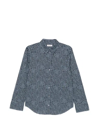 Marc O'polo Polka-dot Cotton Shirt In Blue