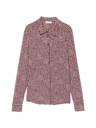Marc O'polo Polka-dot Long-sleeved Shirt In Pink