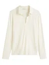Marc O'polo Polo-collar Long-sleeve Top In White