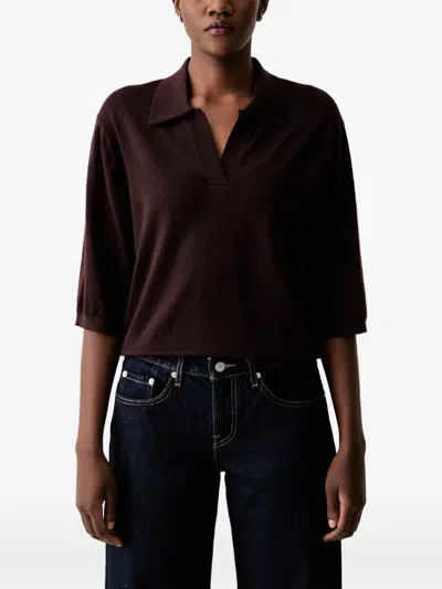 Marc O'polo Polo-collar T-shirt In Red
