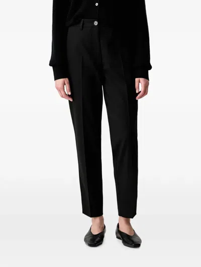 Marc O'polo Pressed-crease Trousers In Black