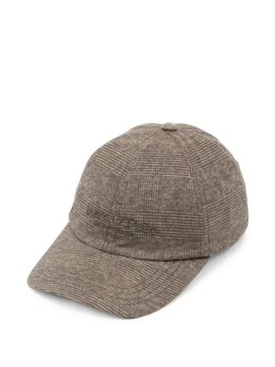 Marc O'polo Prince Of Wales Check Cap In Brown
