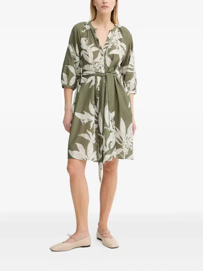 Marc O'polo Print Short Dress In Green