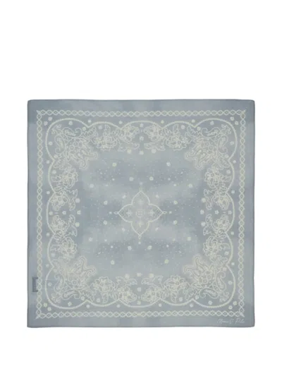 Marc O'polo Printed Scarf In Blue