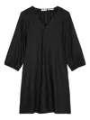 Marc O'polo Puff-sleeve V-neck Dress In Black