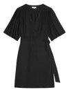 Marc O'polo Puff Sleeves Wrap Dress In Black