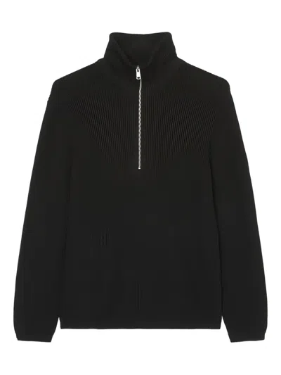 Marc O'polo Quarter-zip Sweater In Black