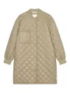 Marc O'polo Quilted Button-up Coat In Brown