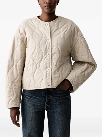Marc O'polo Quilted Drop-shoulder Jacket In Neutral