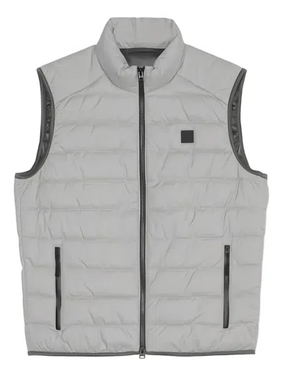 Marc O'polo Quilted Gilet In Gray
