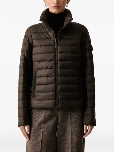Marc O'polo Quilted High-neck Jacket In Brown