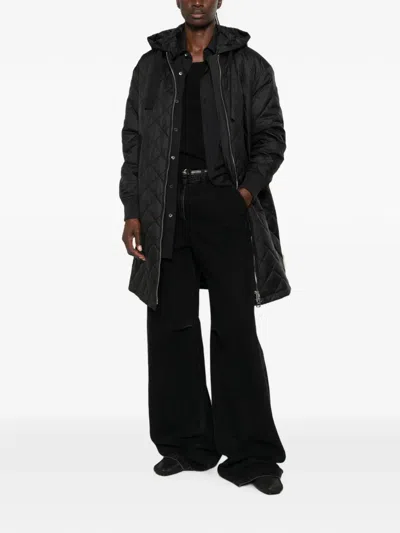 Marc O'polo Quilted Hooded Coat In Black