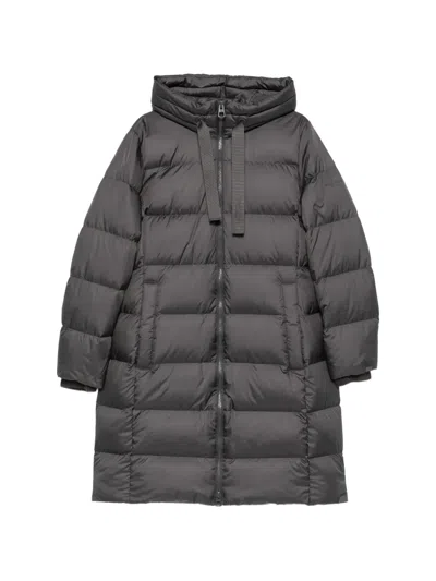 Marc O'polo Quilted Hooded Coat In Gray