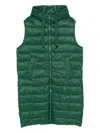 Marc O'polo Quilted Hooded Gilet In Green