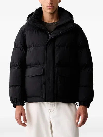 Marc O'polo Quilted Hooded Jacket In Black