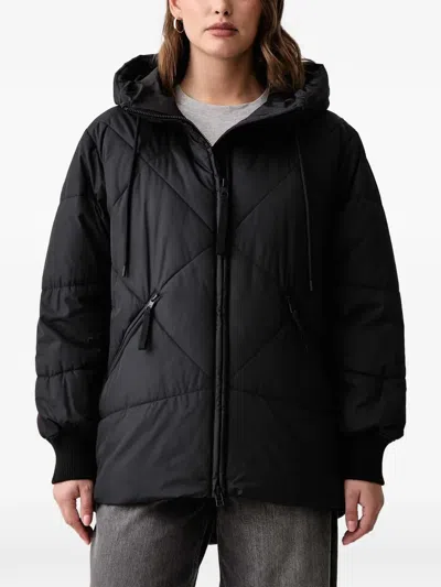 Marc O'polo Quilted Hooded Jacket In Black
