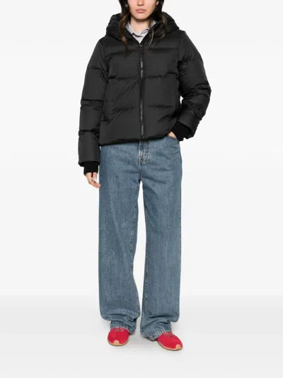 Marc O'polo Quilted Hooded Jacket In Black