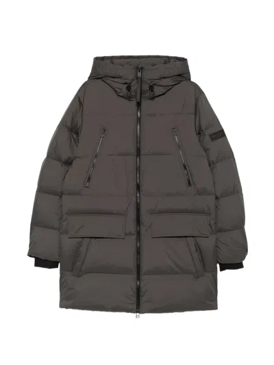 Marc O'polo Quilted Hooded Jacket In Gray