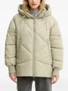 Marc O'polo Quilted Hooded Jacket In Neutral