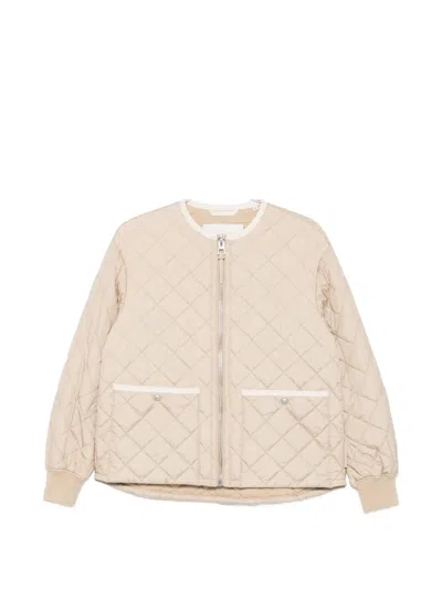 Marc O'polo Quilted Hooded Jacket In Neutral