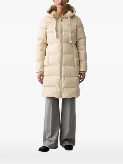 Marc O'polo Quilted Hooded Jacket In Neutral