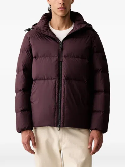 Marc O'polo Quilted Hooded Jacket In Purple